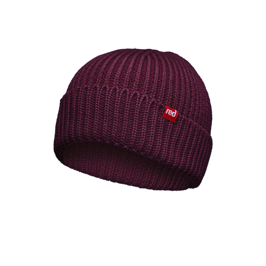 Flow Organic Cotton Beanie Hat - Rich Burgundy