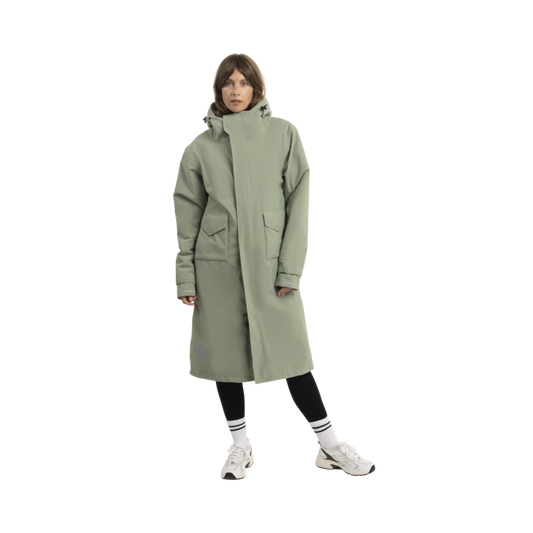 Women's EVO Slim Fit Waterproof Parka Jacket - Sage Green