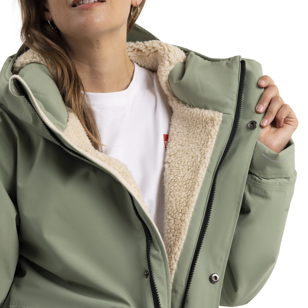 Women's EVO Slim Fit Waterproof Parka Jacket - Sage Green