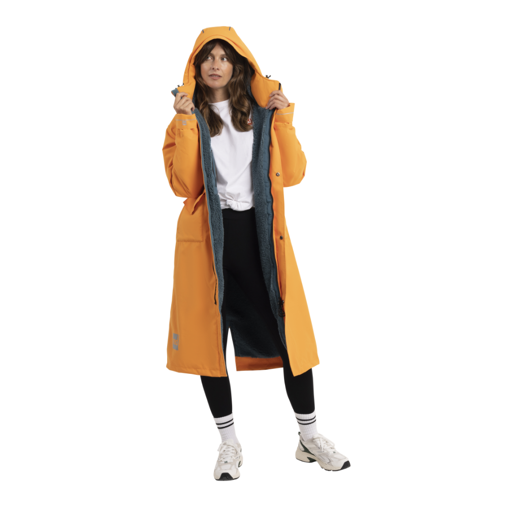 Women's EVO Slim Fit Waterproof Parka Jacket - Orange