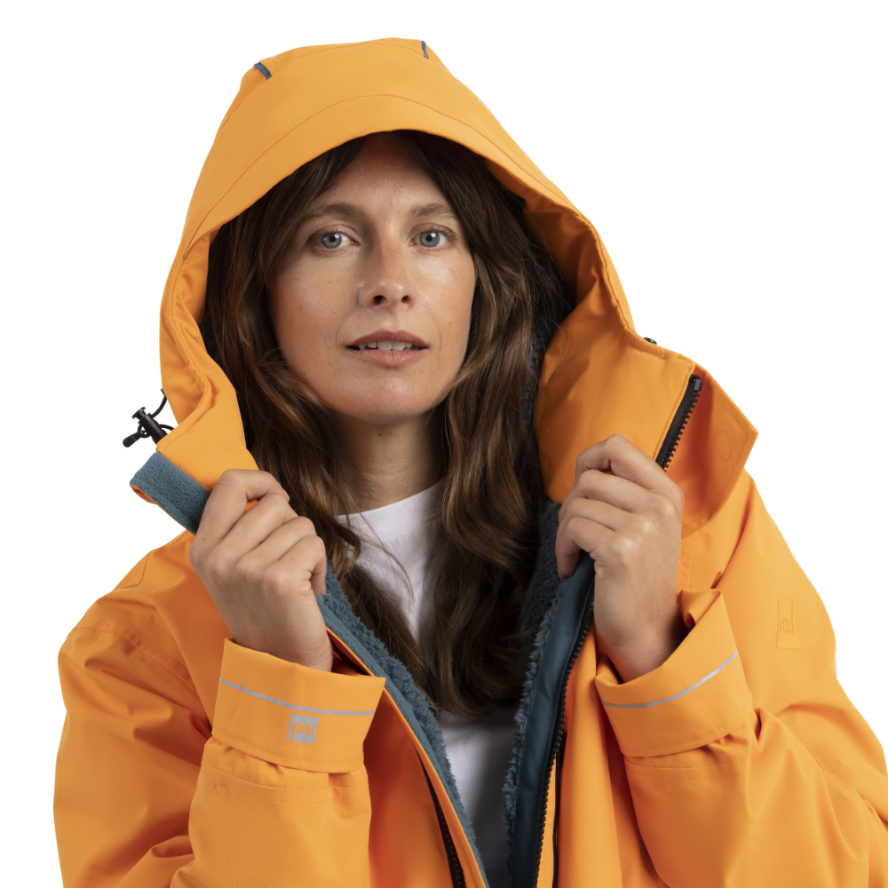 Women's EVO Slim Fit Waterproof Parka Jacket - Orange