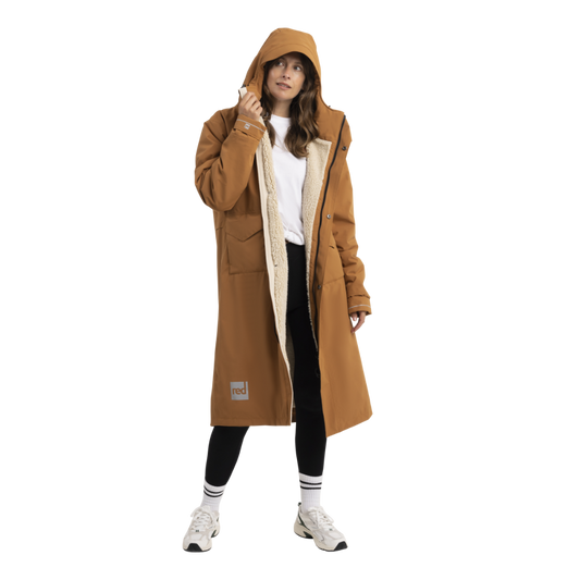 Women's EVO Slim Fit Waterproof Parka Jacket - Caramel