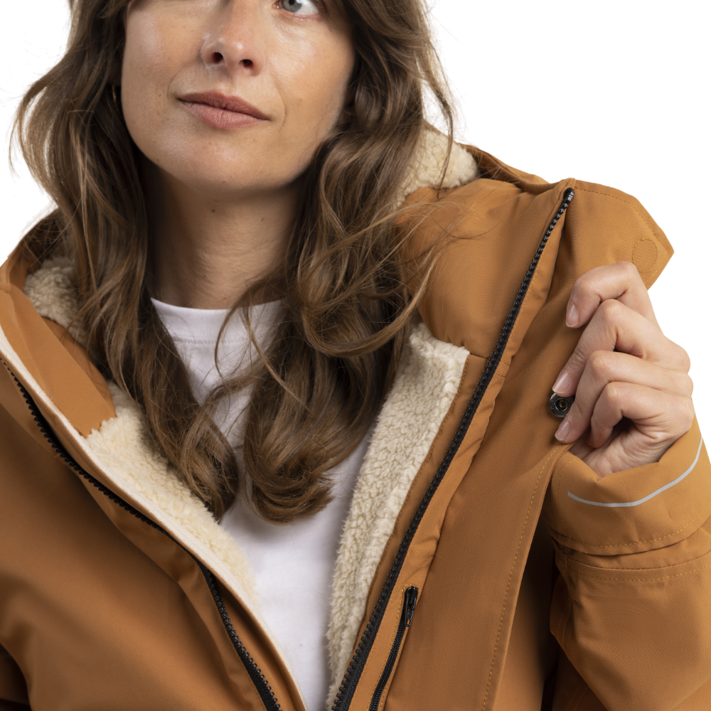 Women's EVO Slim Fit Waterproof Parka Jacket - Caramel