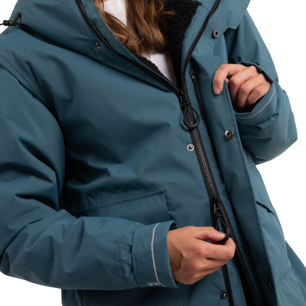 Women's EVO Slim Fit Waterproof Parka Jacket - Teal