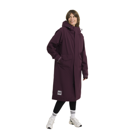 Women's EVO Slim Fit Waterproof Parka Jacket - Burgundy