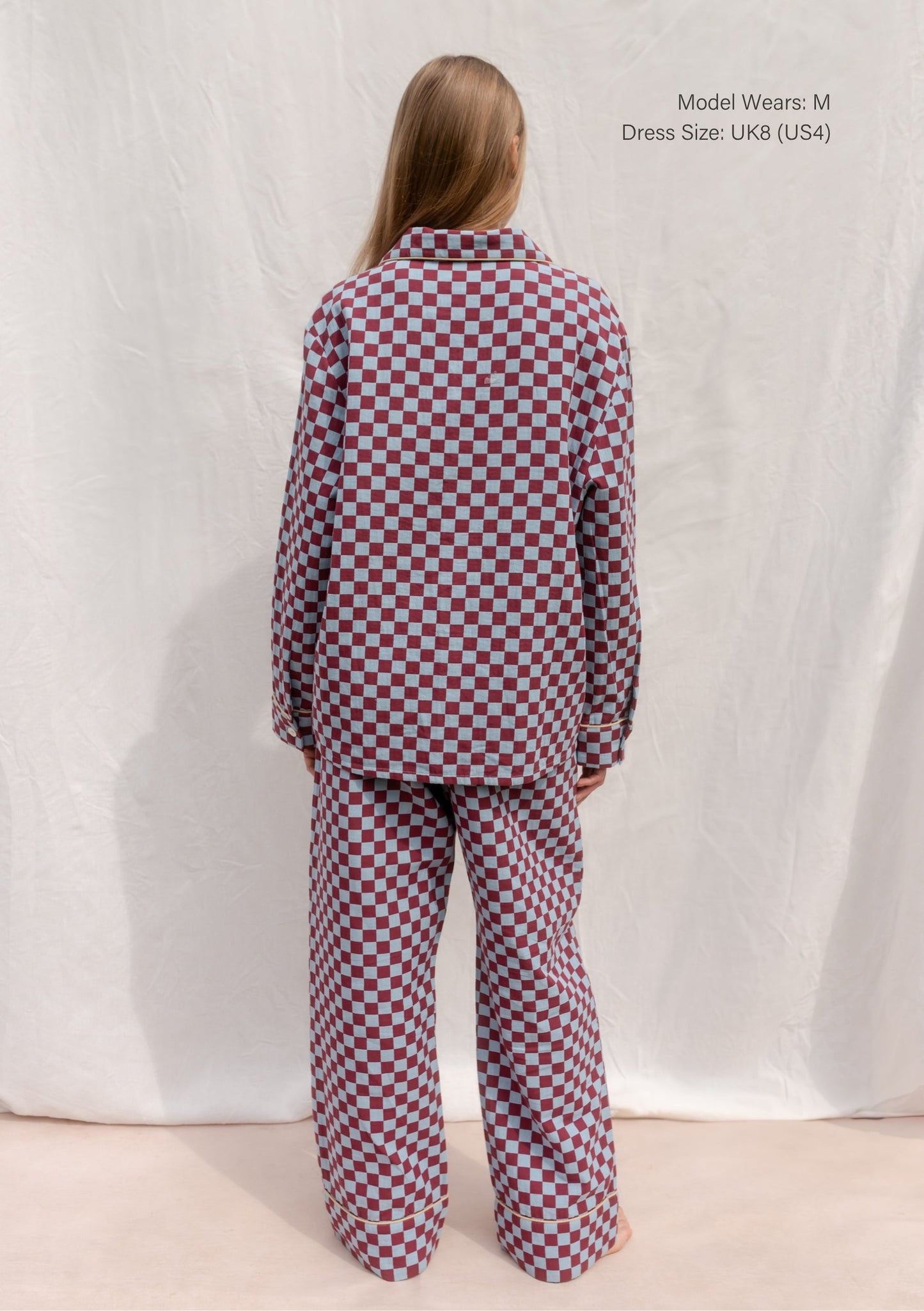 Cotton Pyjamas - Blue Checkerboard