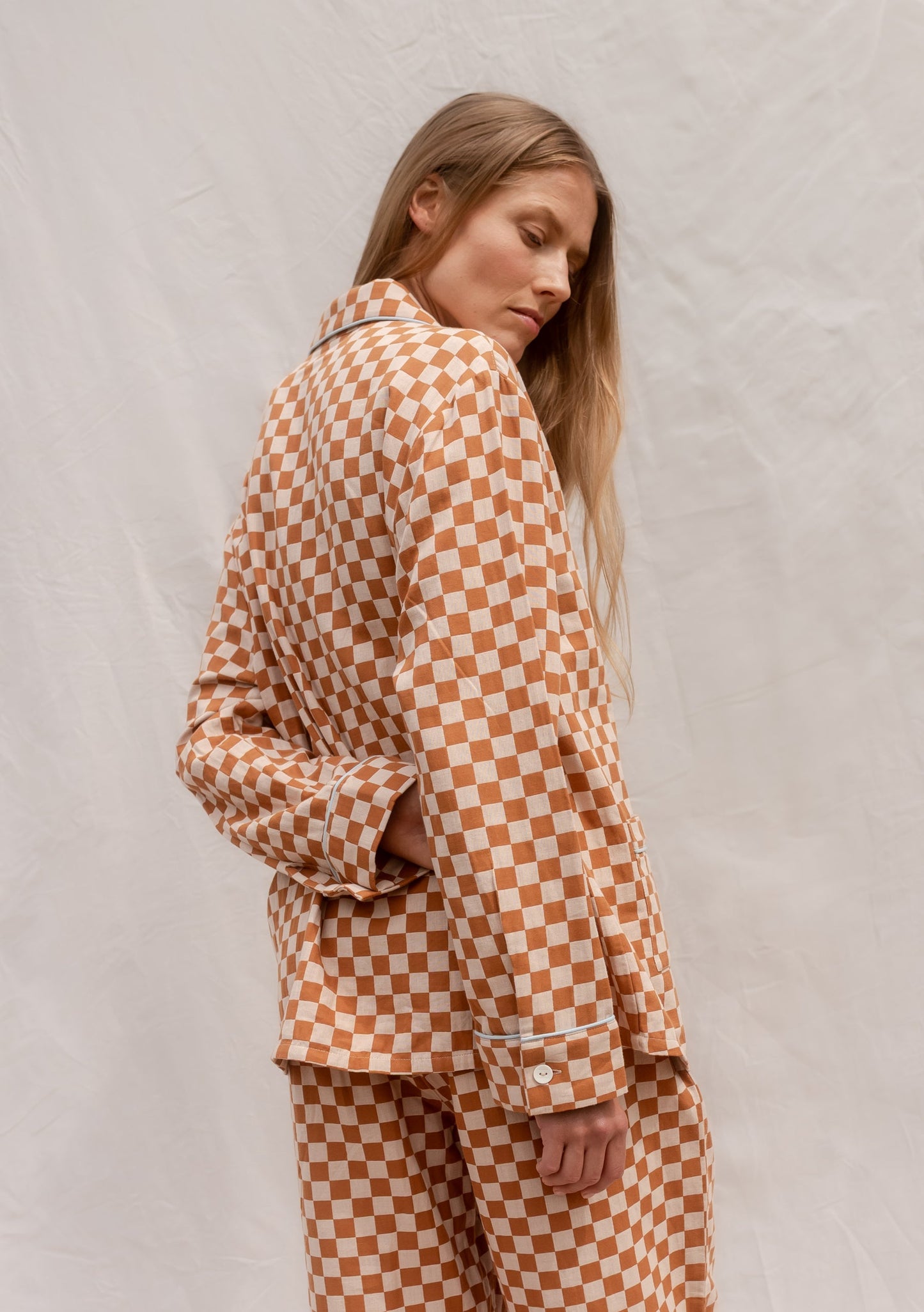 Cotton Pyjamas - Honey Checkerboard