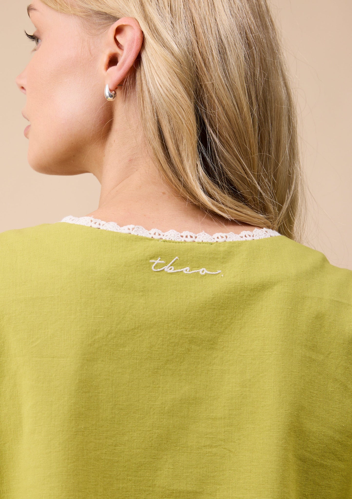 Cotton Pyjama Set - Green Trim