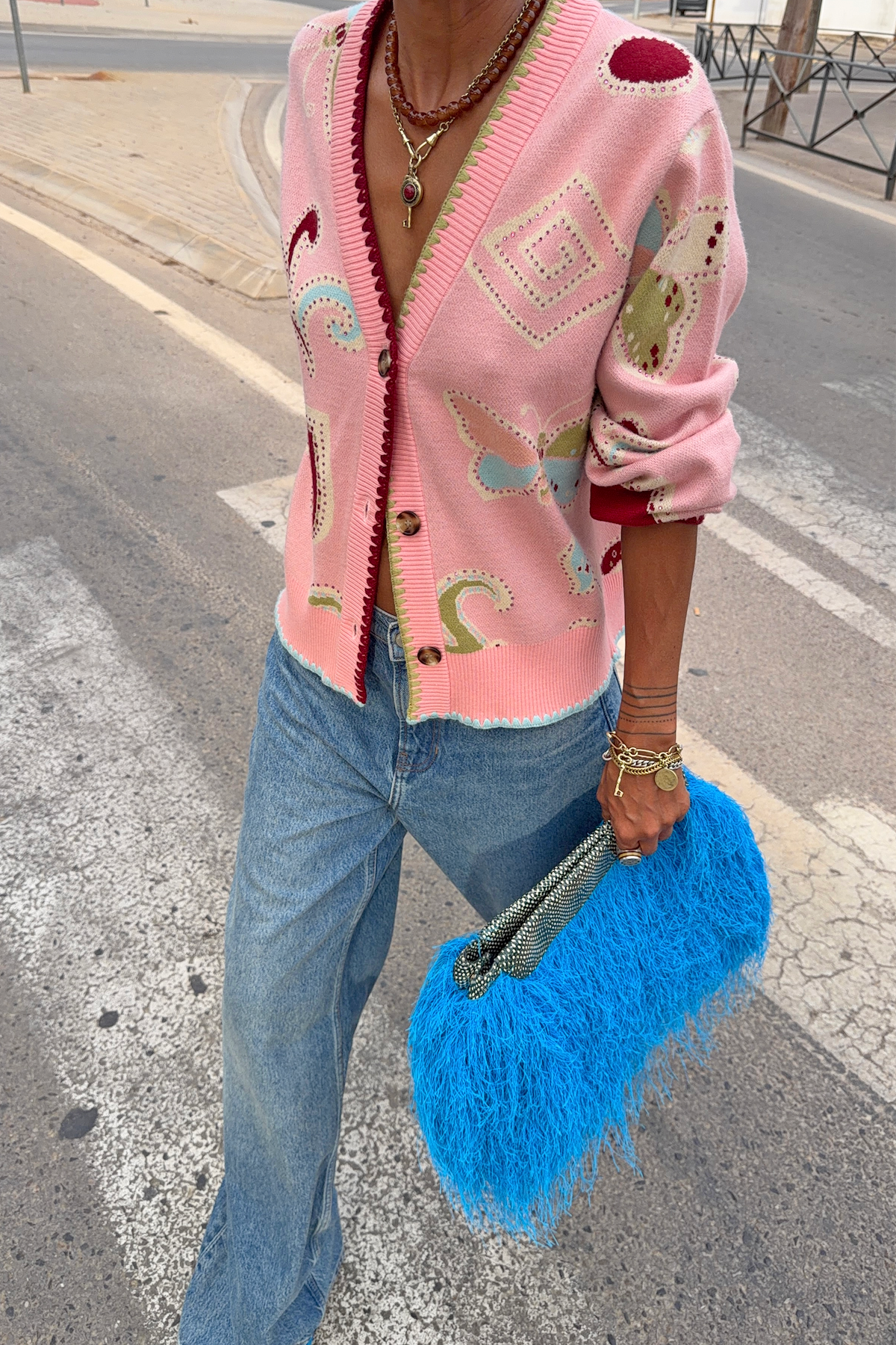 Pink Astra Hannah Cardigan
