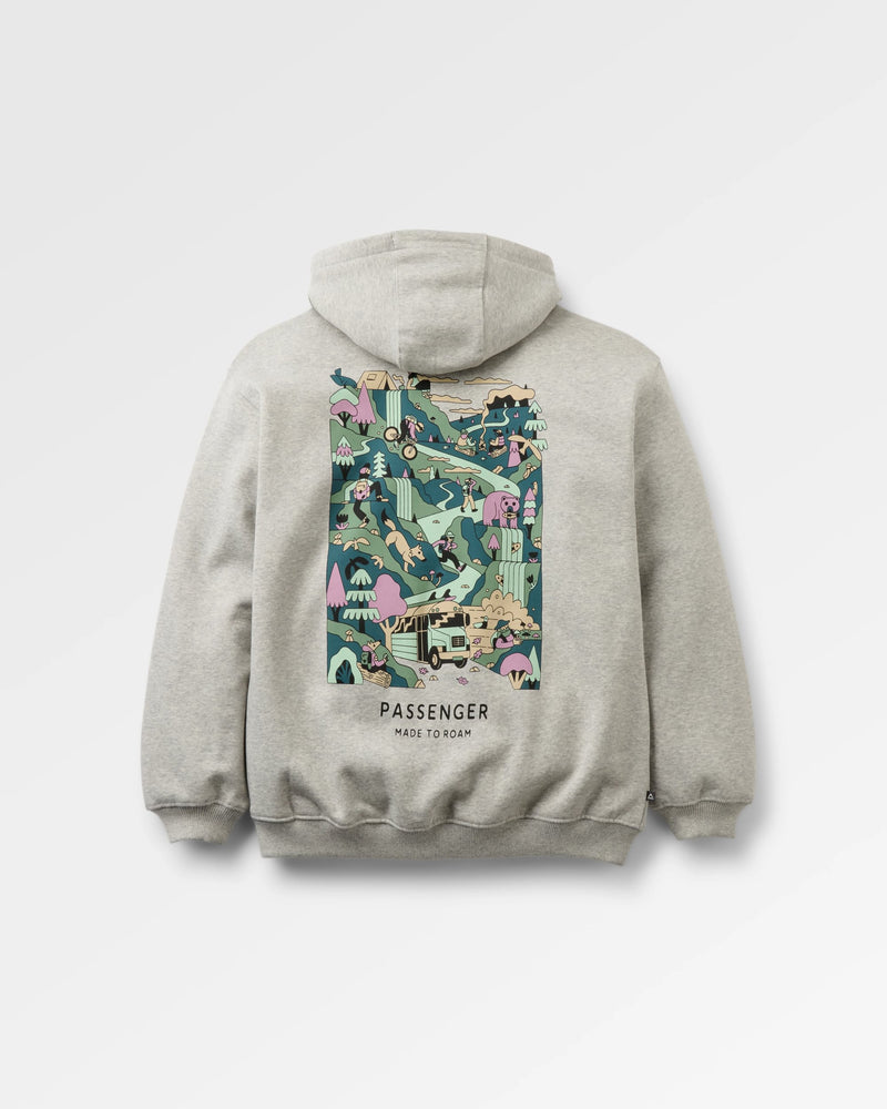 Slower Rhythms Women's Full Zip Hoodie - Grey Marl