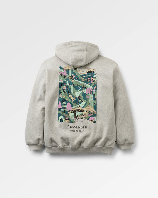 Slower Rhythms Women's Full Zip Hoodie - Grey Marl