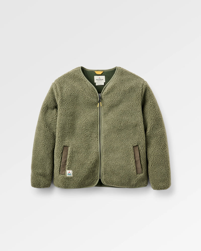 Tawny Deep-Pile Sherpa Fleece - Dusty Olive