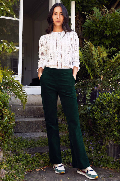 Quinn Cotton Blouse - White Broderie Anglaise