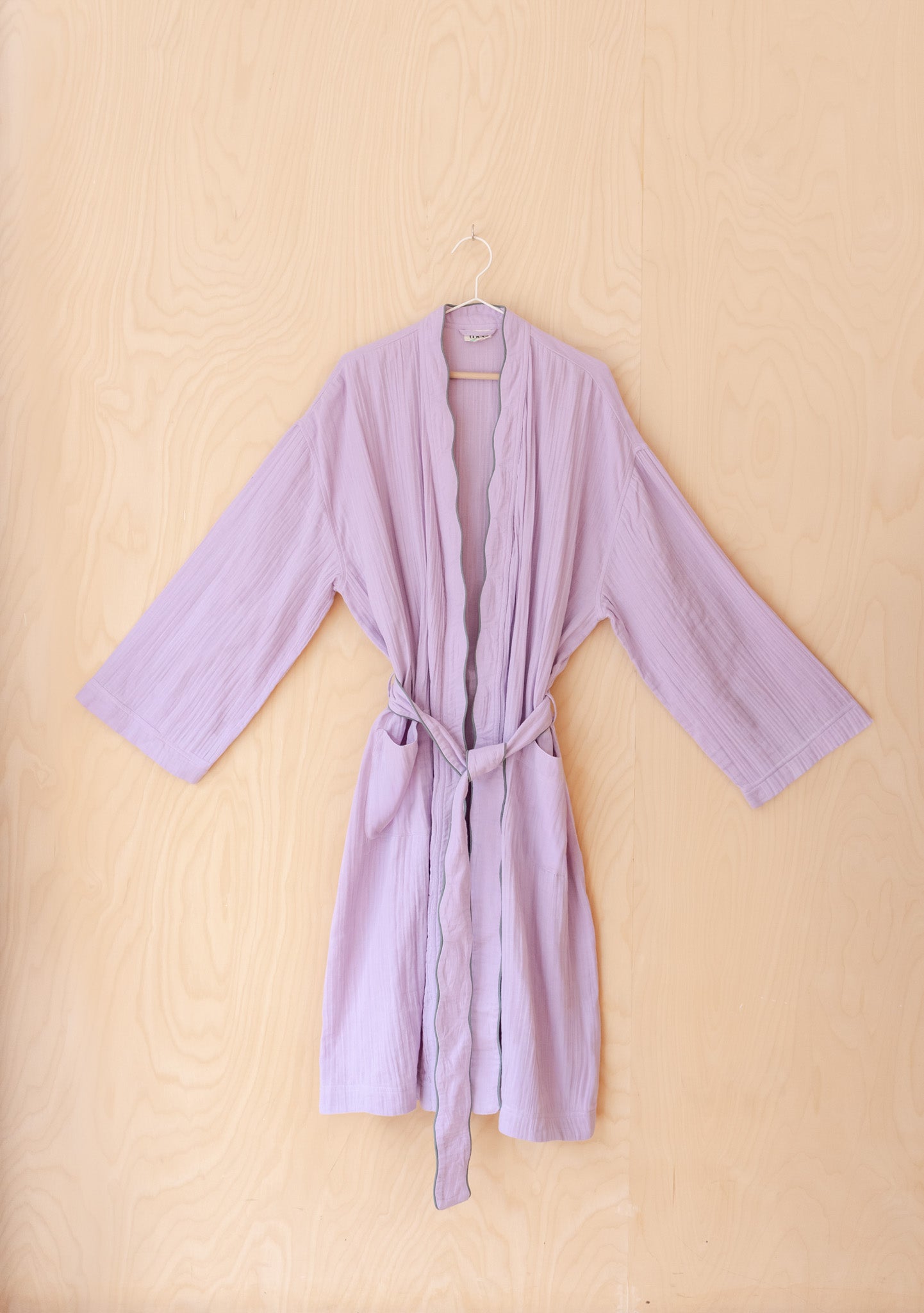 Cotton & Linen Robe - Lilac