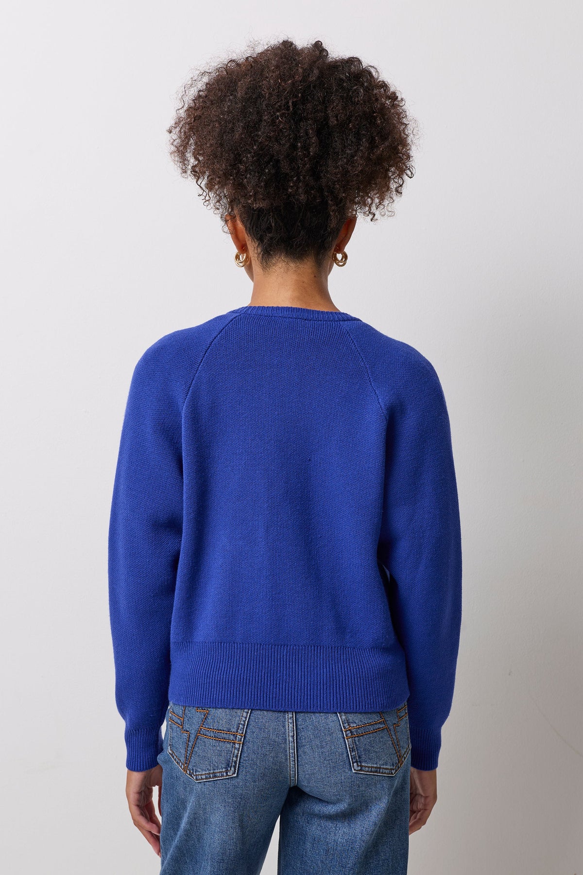 Cobalt Blue Knitted Bomber