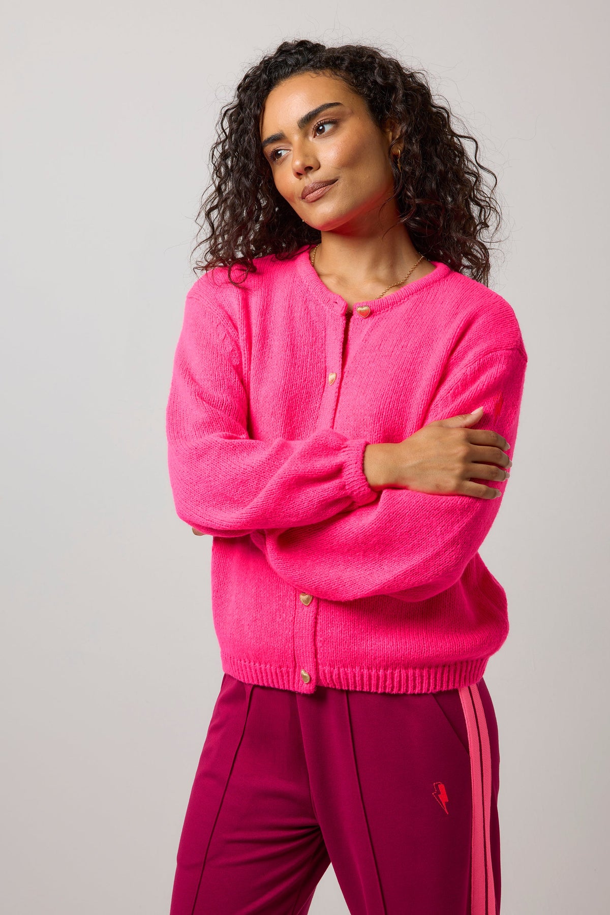 Neon Pink Cardigan