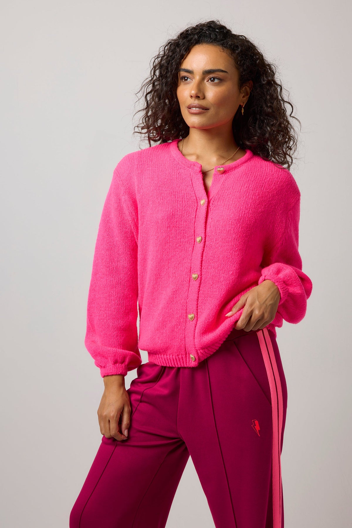 Neon Pink Cardigan