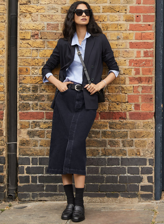 Emilia Organic Skirt Grey Wash
