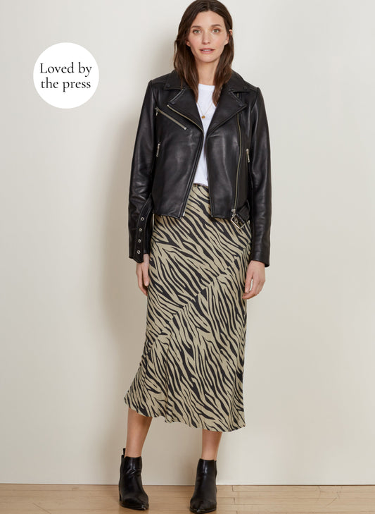 Zuri Skirt Sand & Black Zebra