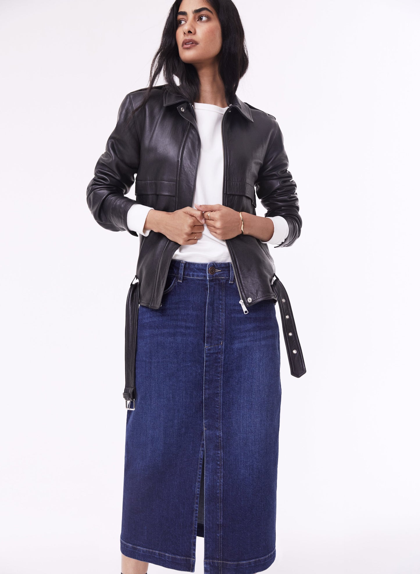 Emilia Organic Skirt / Dark Indigo
