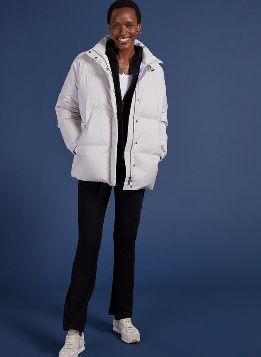 Dawn Recycled Down Coat Ice Grey