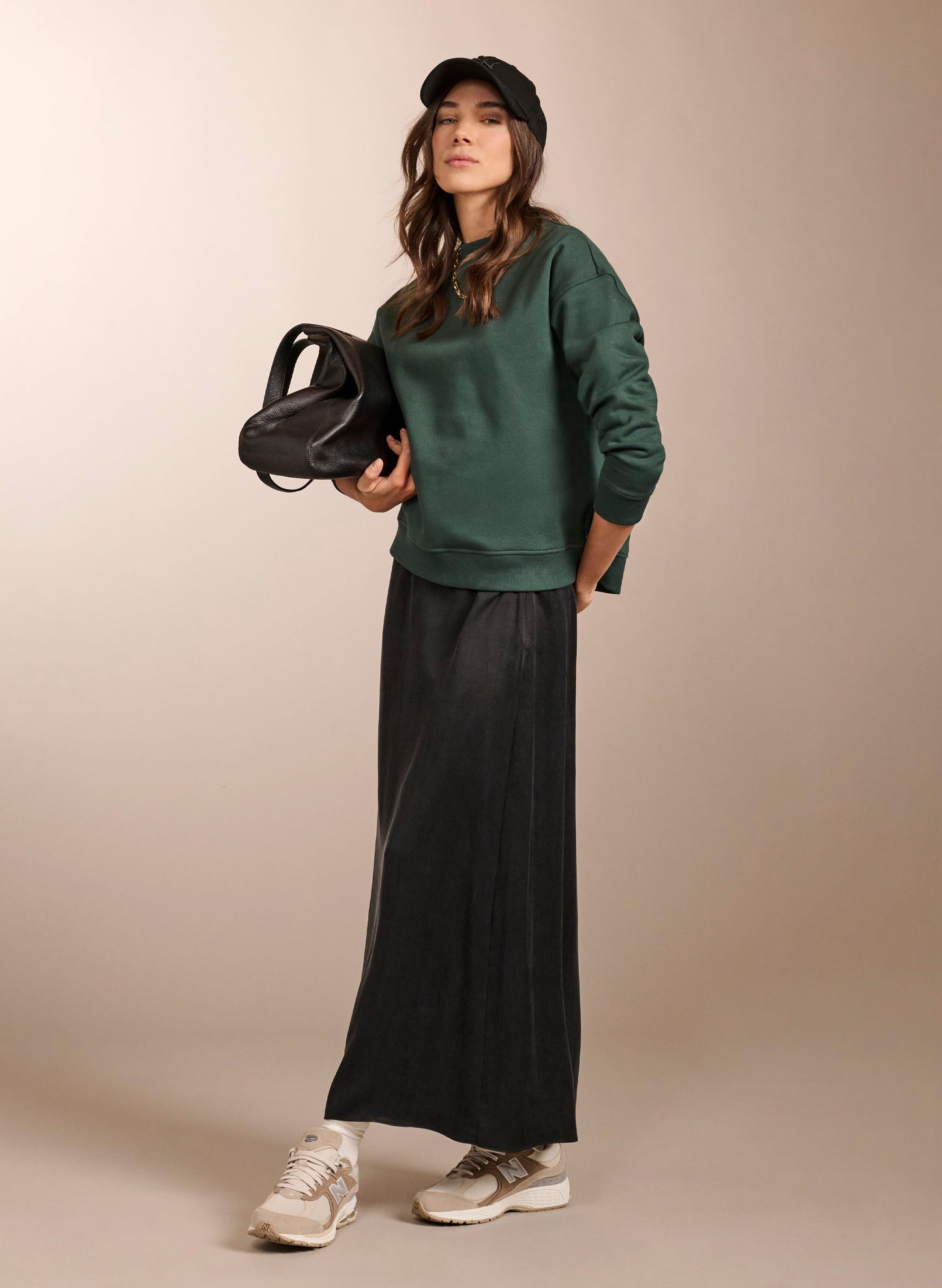 Gracie Organic Cotton & Kapok Blend Sweatshirt Forest Green