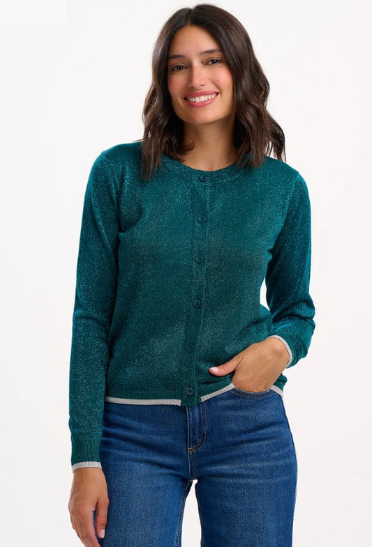 Ophilia Cardigan - Teal Sparkle