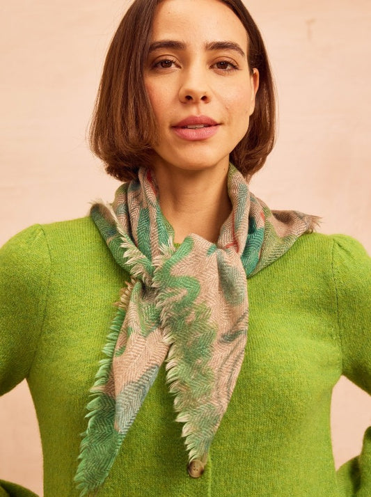 OMBRE Floral Abstract Print Scarf