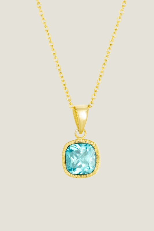 Lois Necklace - Gold Turquoise/Blue
