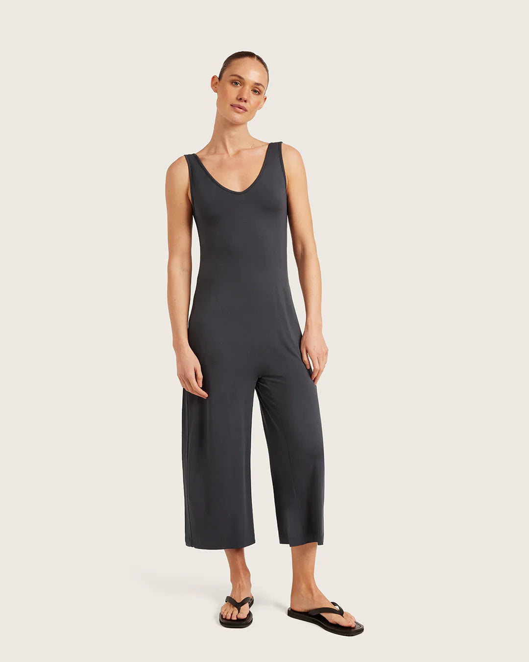 Bamboo Long Jumpsuit - Storm