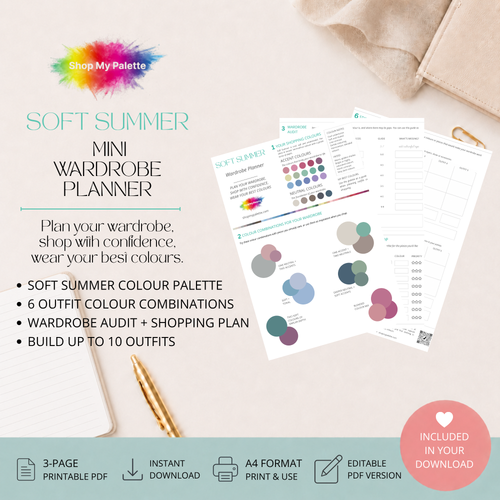 Soft Summer Mini Wardrobe Planner PDF