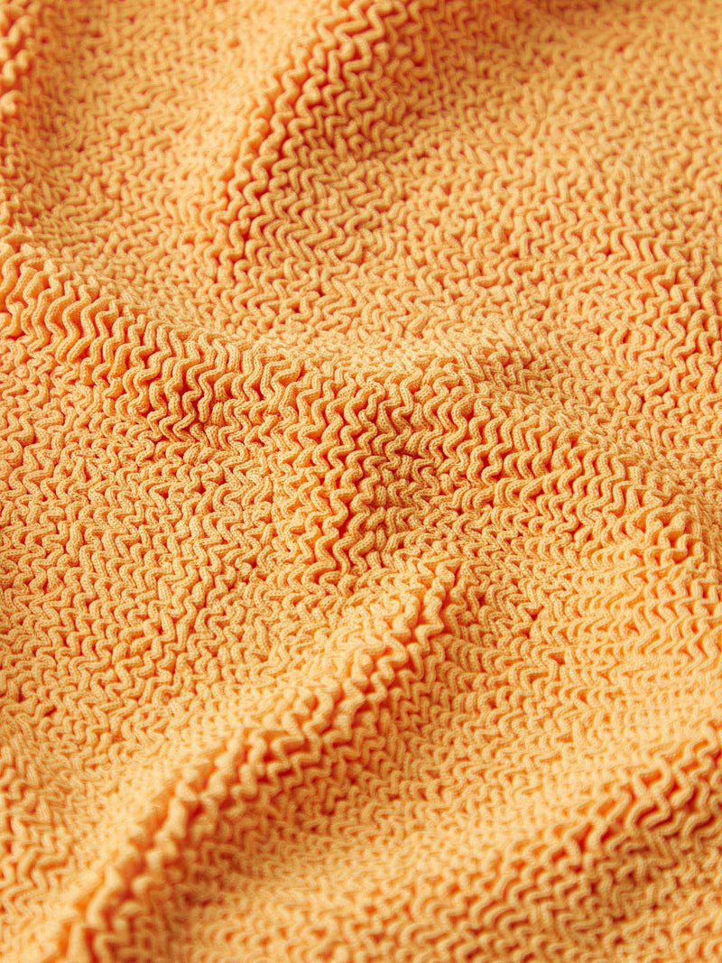 Square Neck Crinkle Swimsuit - Mango Sorbet