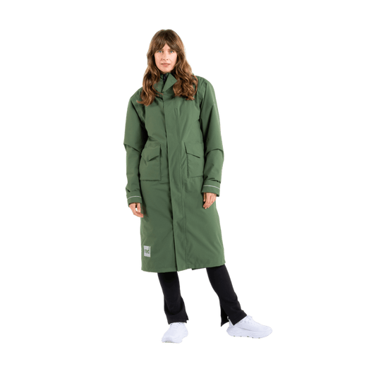 Women's EVO Slim Fit Waterproof Parka Jacket - Forest Green