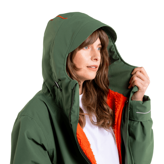 Women's EVO Slim Fit Waterproof Parka Jacket - Forest Green