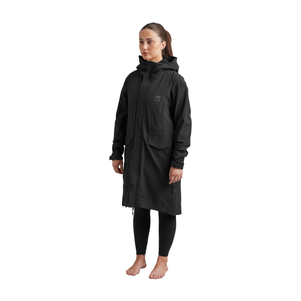 Women's Pursuit Waterproof Lightweight Changing Robe Jacket-Black