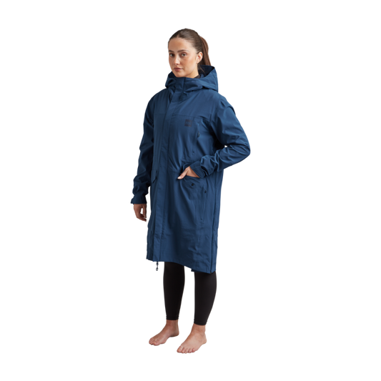 Women's Pursuit Waterproof Lightweight Changing Robe Jacket-Ocean Blue
