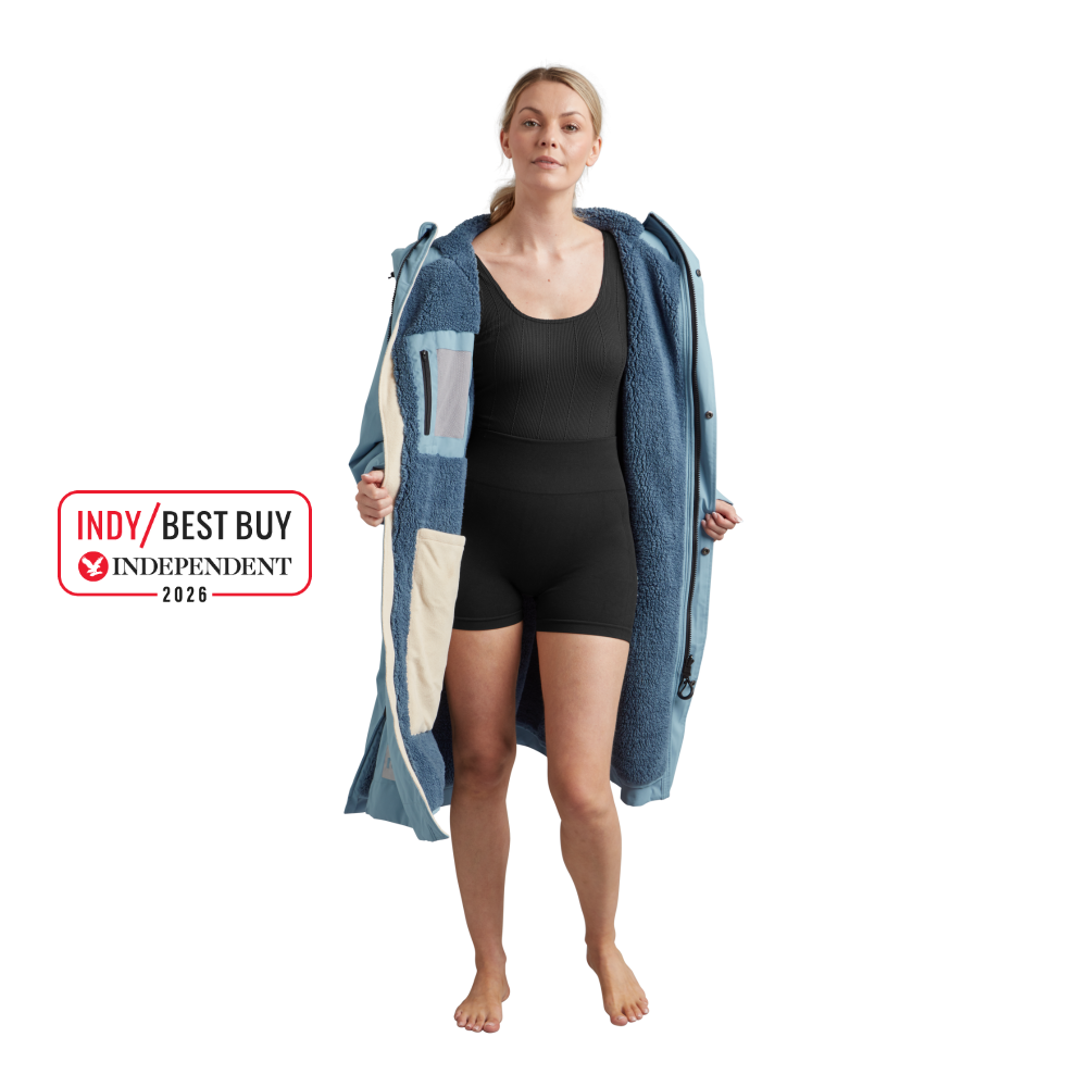 Women's Long Sleeve Dry Waterproof Changing Robe Alter Evo Pro-Blue