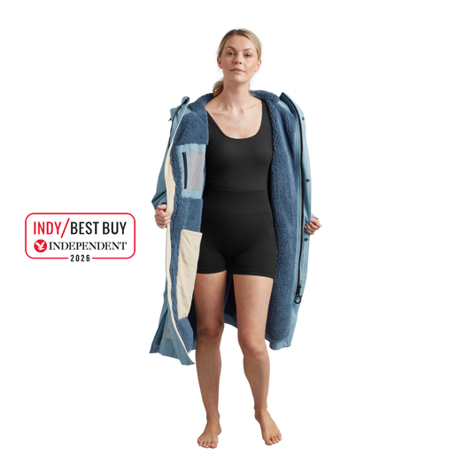 Women's Long Sleeve Dry Waterproof Changing Robe Alter Evo Pro-Blue