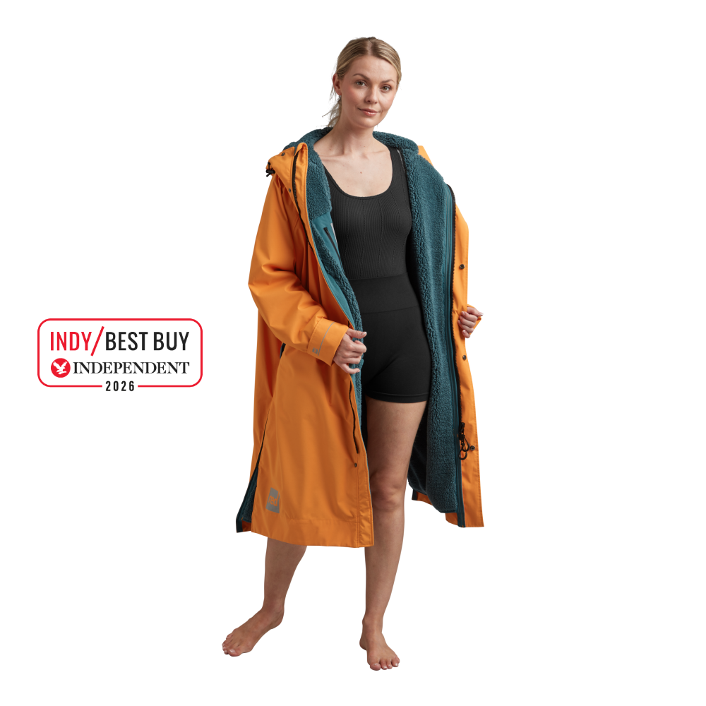 Women's Long Sleeve Dry Waterproof Changing Robe Alter Evo Pro-Orange