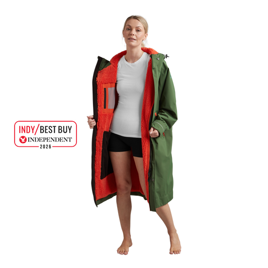 Women's Long Sleeve Dry Waterproof Changing Robe Alter Evo Pro-Green