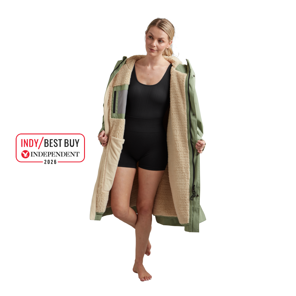 Women's Long Sleeve Dry Waterproof Changing Robe Alter Evo-Sage Green