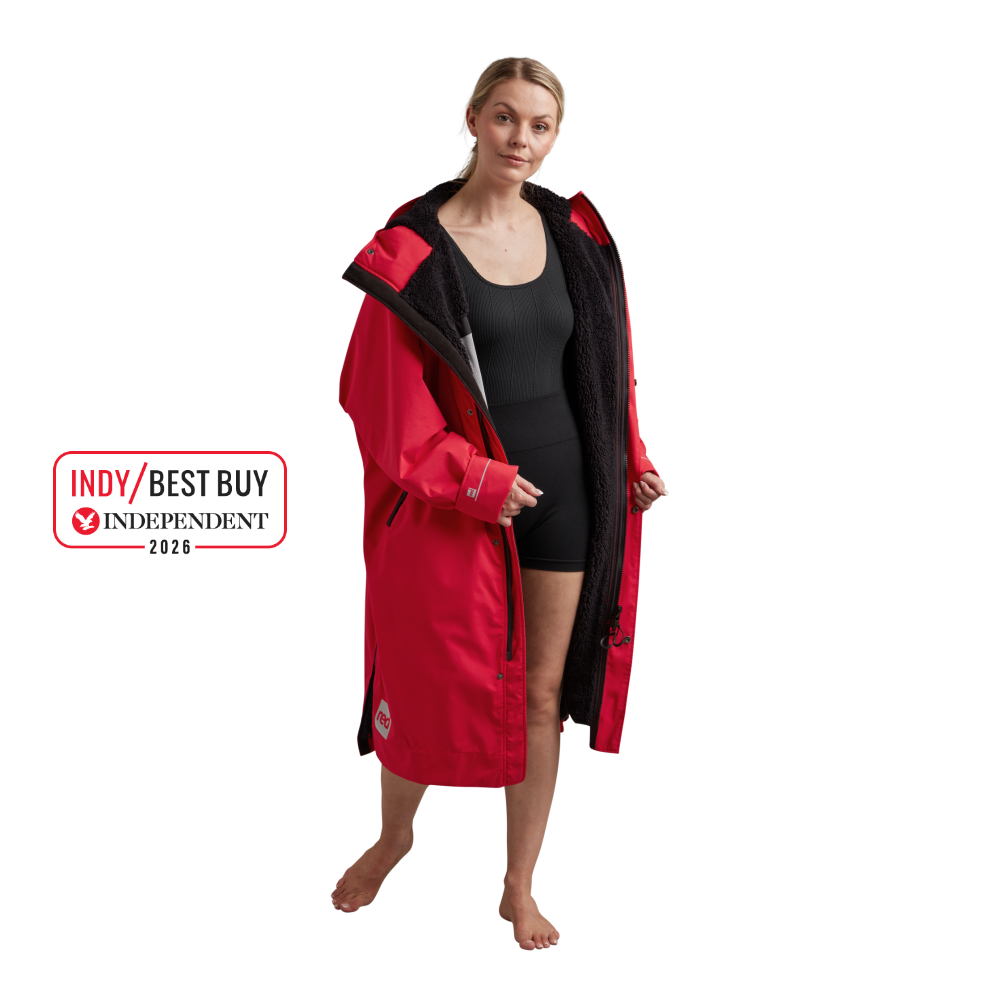 Women's Long Sleeve Waterproof Dry Changing Robe Alter Evo Pro-Red
