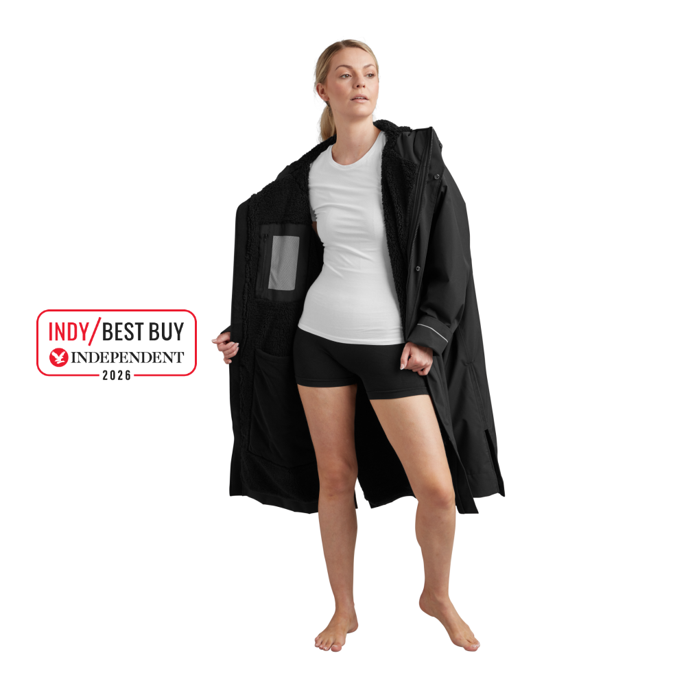 Women's Long Sleeve Dry Waterproof Changing Robe Alter Evo Pro-Black