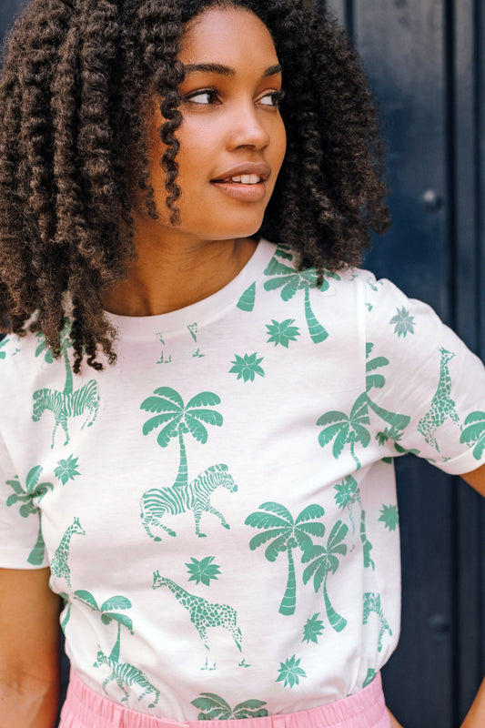 Maggie T-shirt - Off-white, Savannah Oasis