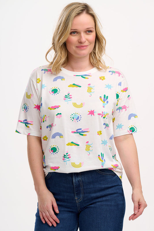 Kinsley Relaxed T-shirt - Off-White, Summer Joy