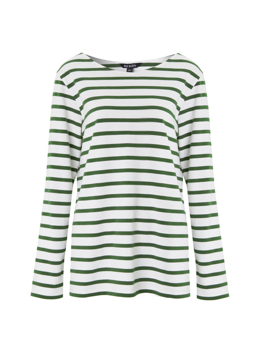 Pre-Loved Ashley Organic Cotton Top / Soft White & Khaki