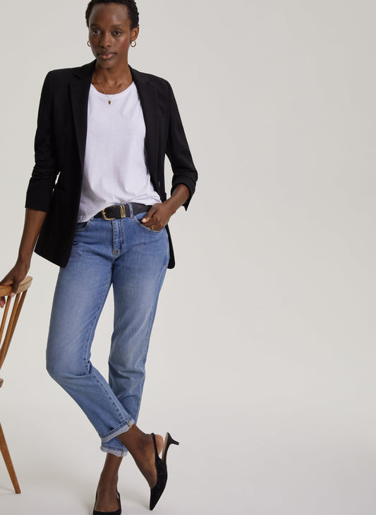 Baukjen Organic Cotton Boyfriend Jeans Pale Indigo Wash