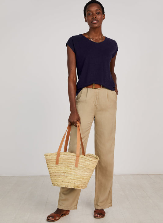 Guinevere Hemp & Organic Cotton Top Classic Navy