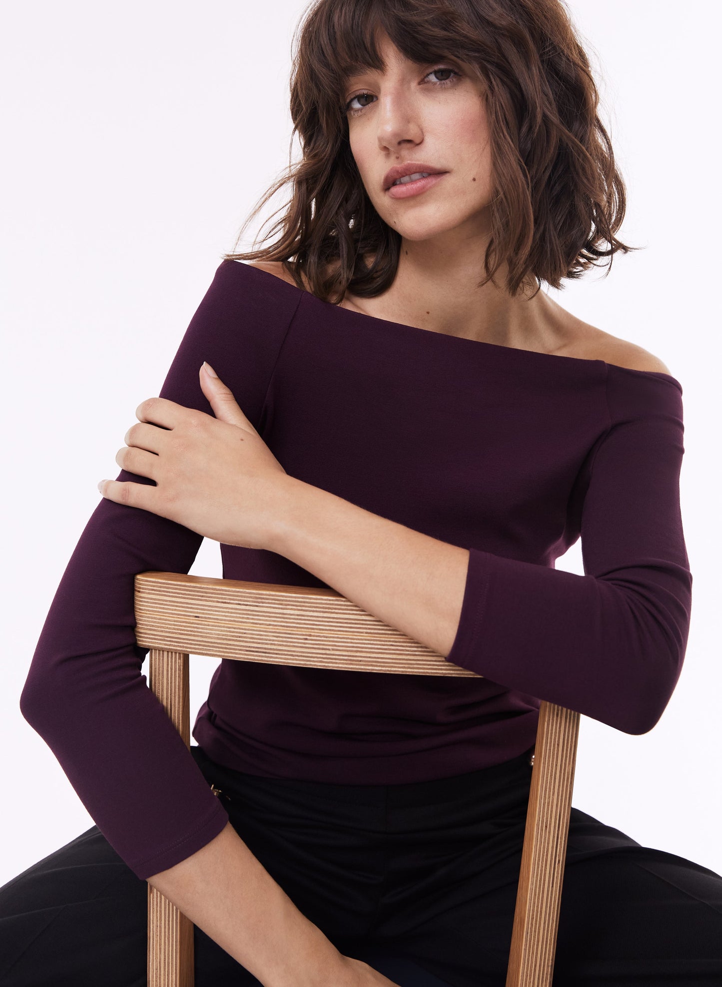 Carla Top with LENZING™ ECOVERO™ Dark Cherry