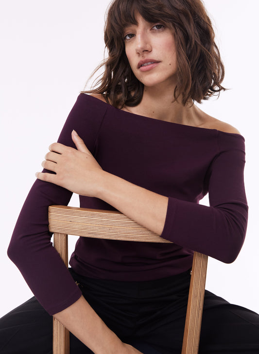 Carla Top with LENZING™ ECOVERO™ Dark Cherry